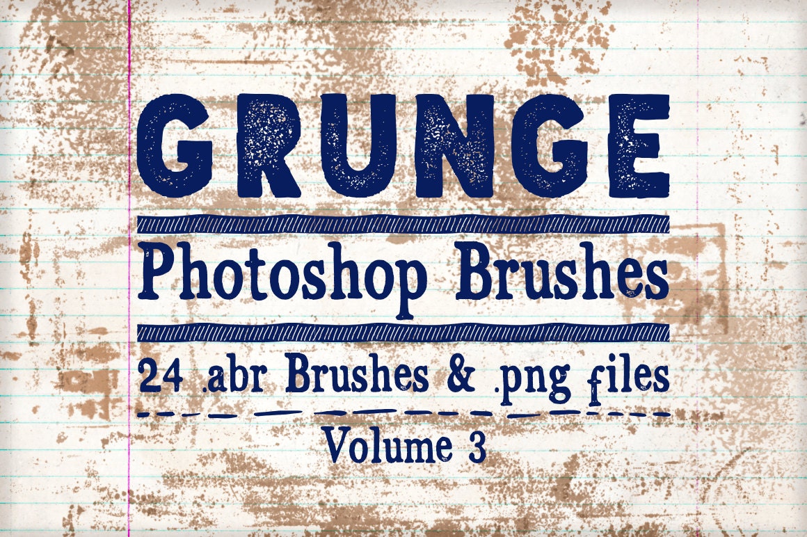 Grunge Photoshop Brushes Clipart 24 Grunge Brushes Vol 3