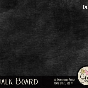 Chalkboard Digital Paper Pack Chalk Board, Blackboard Digital Scrapbook Paper Textures, Chalkboard Digital Background Paper, Digital Paper image 3