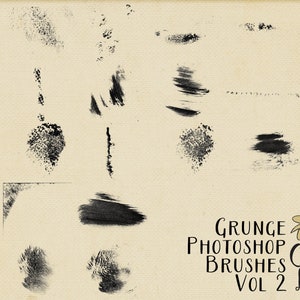 Grunge Photoshop Brushes Collection 50% Off Grunge Digital Brushes, 100 .png Texture Images & abr brushes image 4