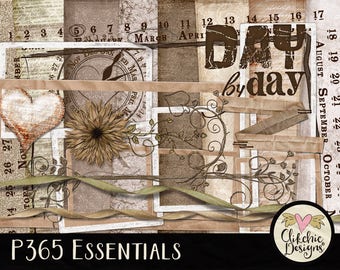 Cottage Chic Digital Scrapbook Kit: Shabby Vintage Clip Art (Digital Download)