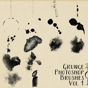 Grunge Photoshop Brushes Collection 50% Off Grunge Digital Brushes, 100 .png Texture Images & abr brushes image 3