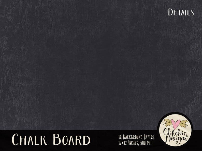 Chalkboard Digital Paper Pack Chalk Board, Blackboard Digital Scrapbook Paper Textures, Chalkboard Digital Background Paper, Digital Paper image 6