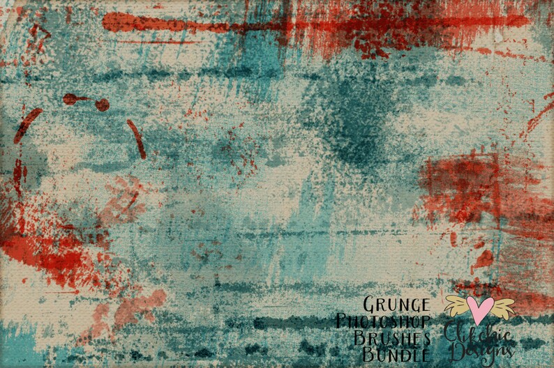 Grunge Photoshop Brushes Collection 50% Off Grunge Digital Brushes, 100 .png Texture Images & abr brushes image 7