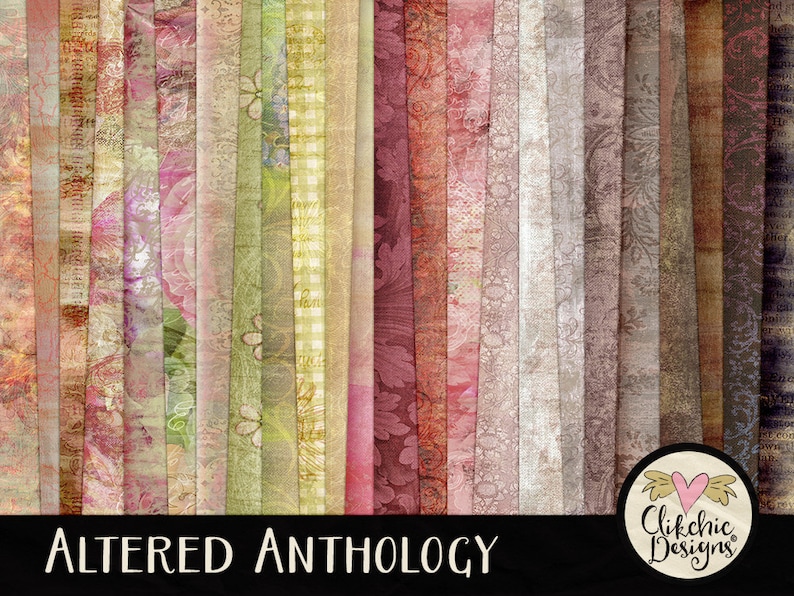 Shabby Chic Digital Paper by Clikchic Designs