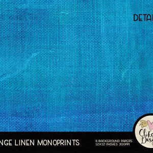 Grunge Linen Digital Paper Pack Grunge Monoprint Painted Gradient Digital Scrapbook Paper, Background Textures, Scrapbooking Paper Pack image 3