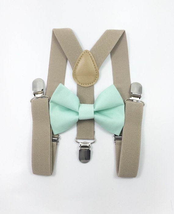 FREE DOMESTIC SHIPPING Tan suspenders Suspenders Mint green Etsy