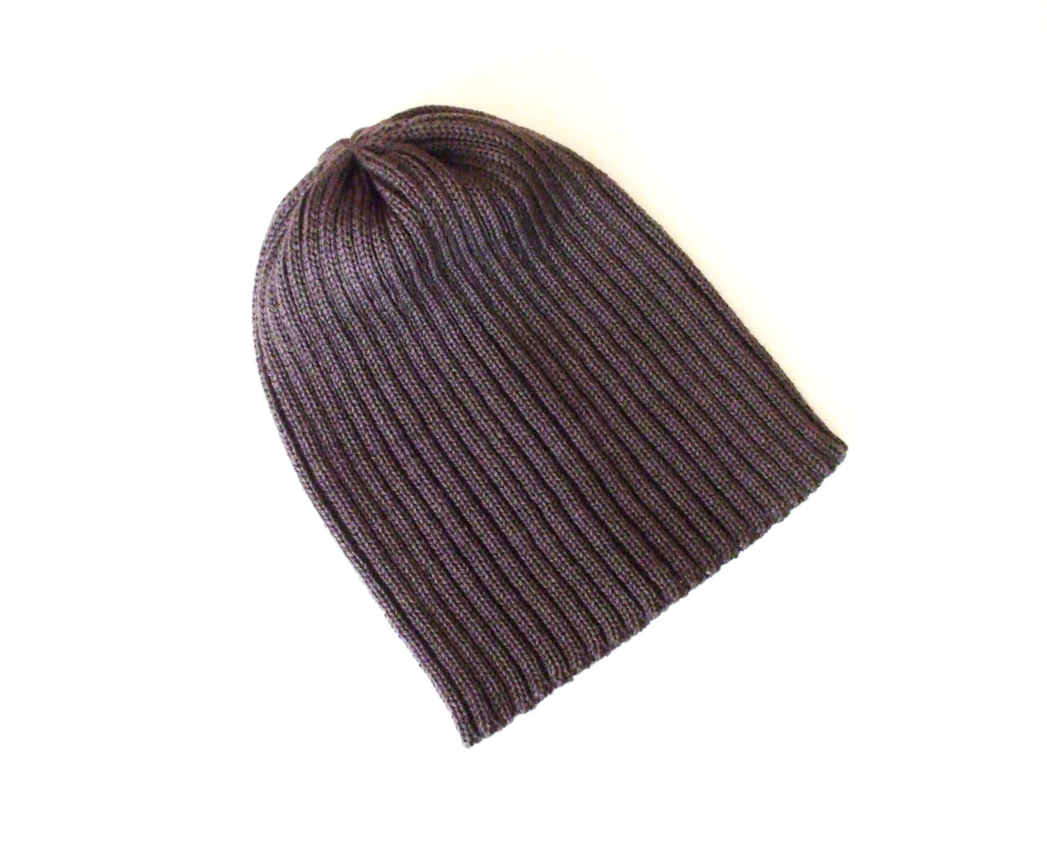 Men's Knitted Woolen Beanie Hat/rib 