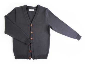 Men's lambswool cardigan with handmade oak buttons/sweater cardigan/jacket/jumper/v-neck/vest/winter