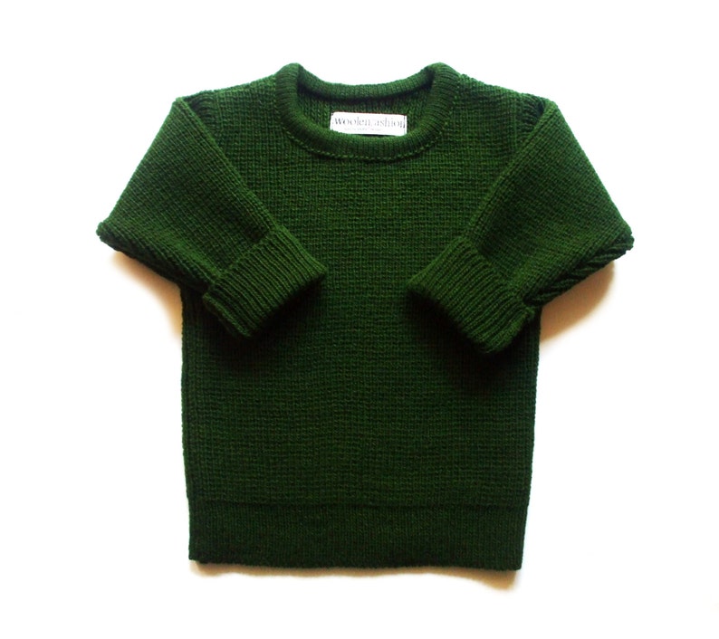 Babies/children's Knitted Lambswool Crew Neck | Etsy