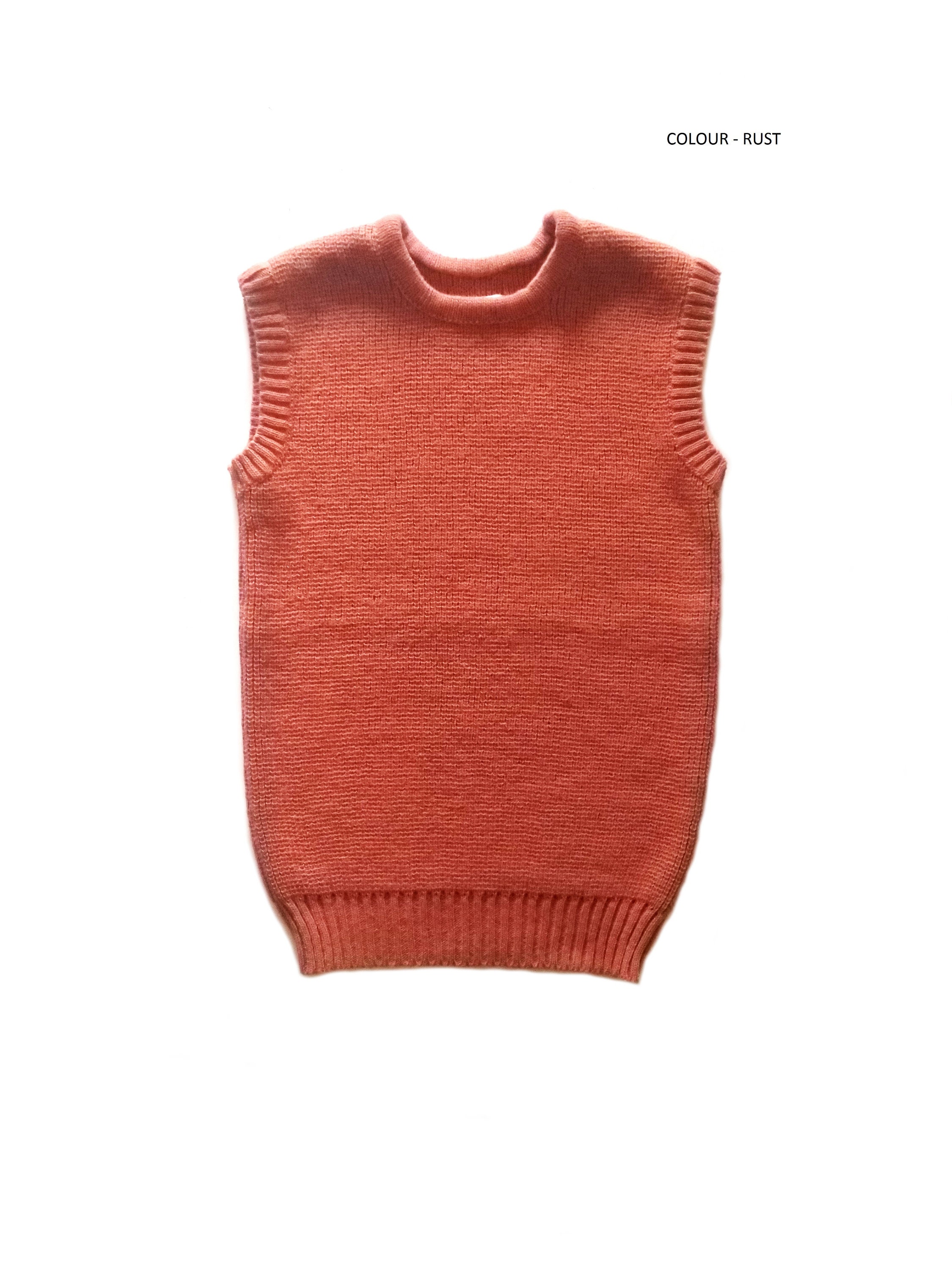 lambswool sleeveless jumper