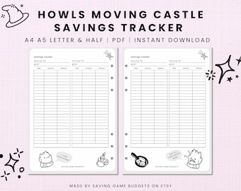 HOWLS MOVING CASTLE Calcifer Savings Tracker