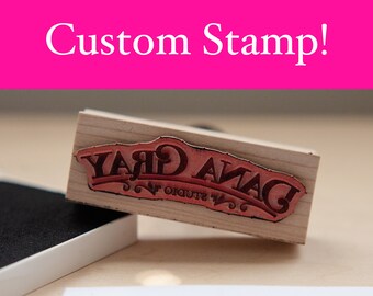 Custom Return Address Stamp: Laser Engraved Rubber Stamp