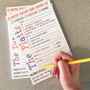 Personalized Mom Notepad: Please Excuse School Notes