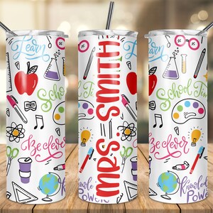 Personalized Teacher Tumbler, Teacher Appreciation Gift, End of Year Present