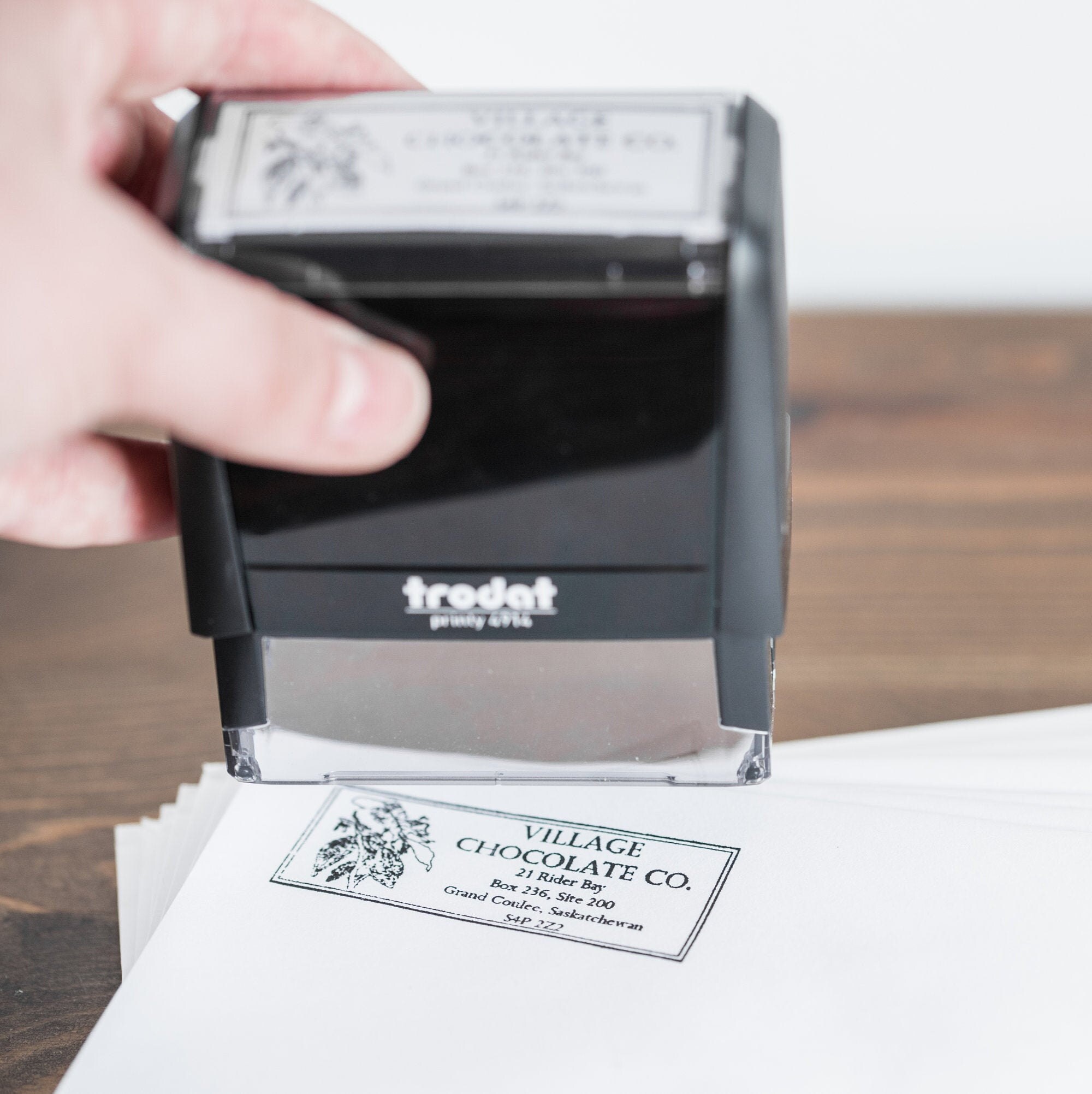 Return Address Stamp, self-inking personalized custom stamp