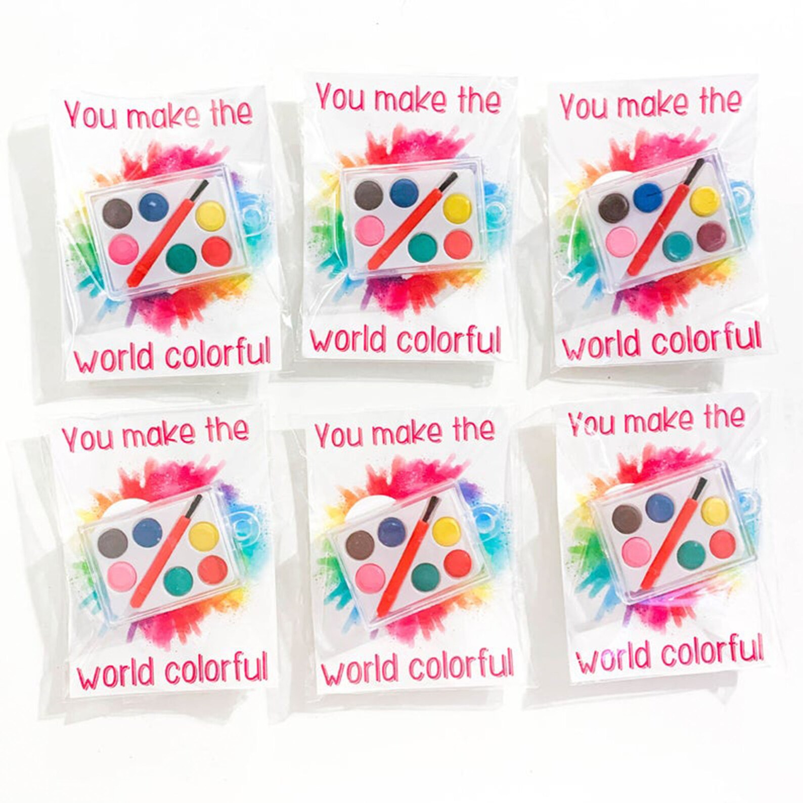 PRINTABLE Watercolor Valentine- Color My World Download - Etsy