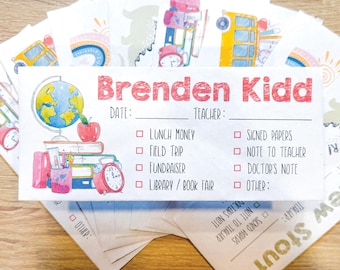Personalized School Envelopes: Custom Printed Stationery, Set of 25