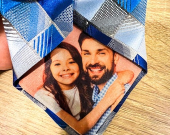 Custom Photo Tie Patch, Wedding Gift for Dad, Father of the Bride Present, Anniversary Gift for Him, Groomsmen Favor