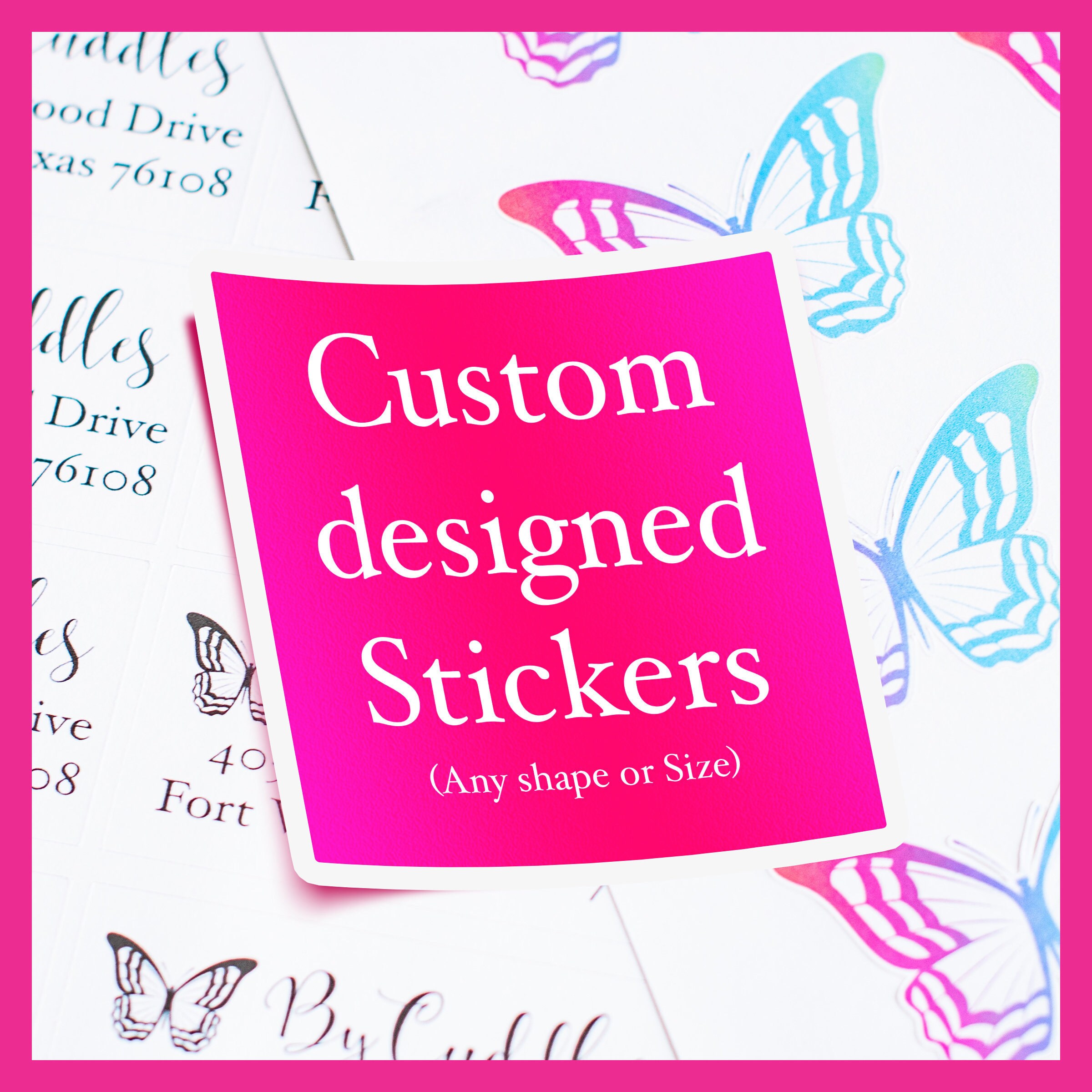 Custom Stickers for Journal Planner Packaging Accessories