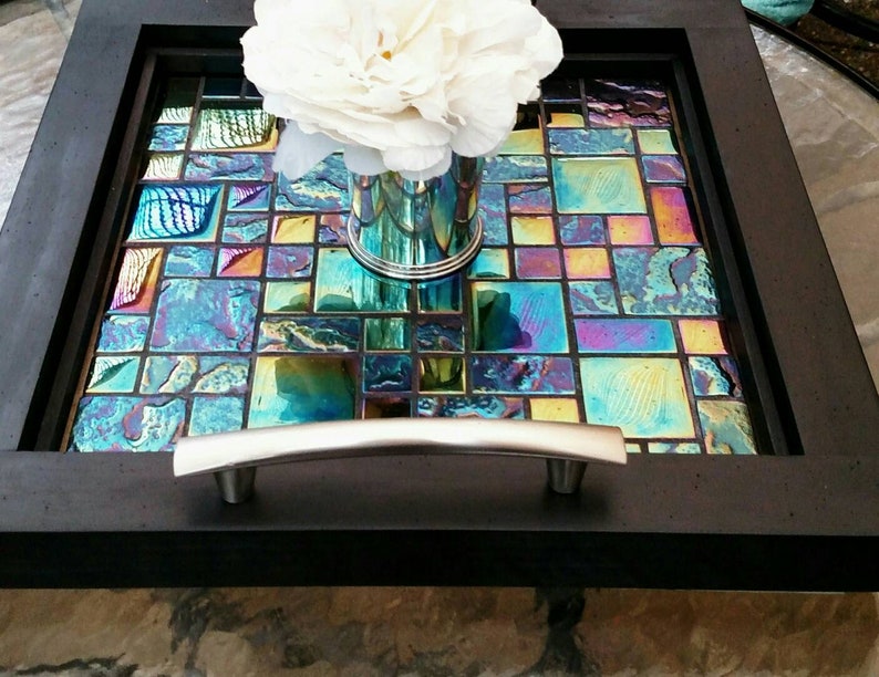 Ottoman Tray. Serving Tray. Vanity Tray. Black Wood. Etsy