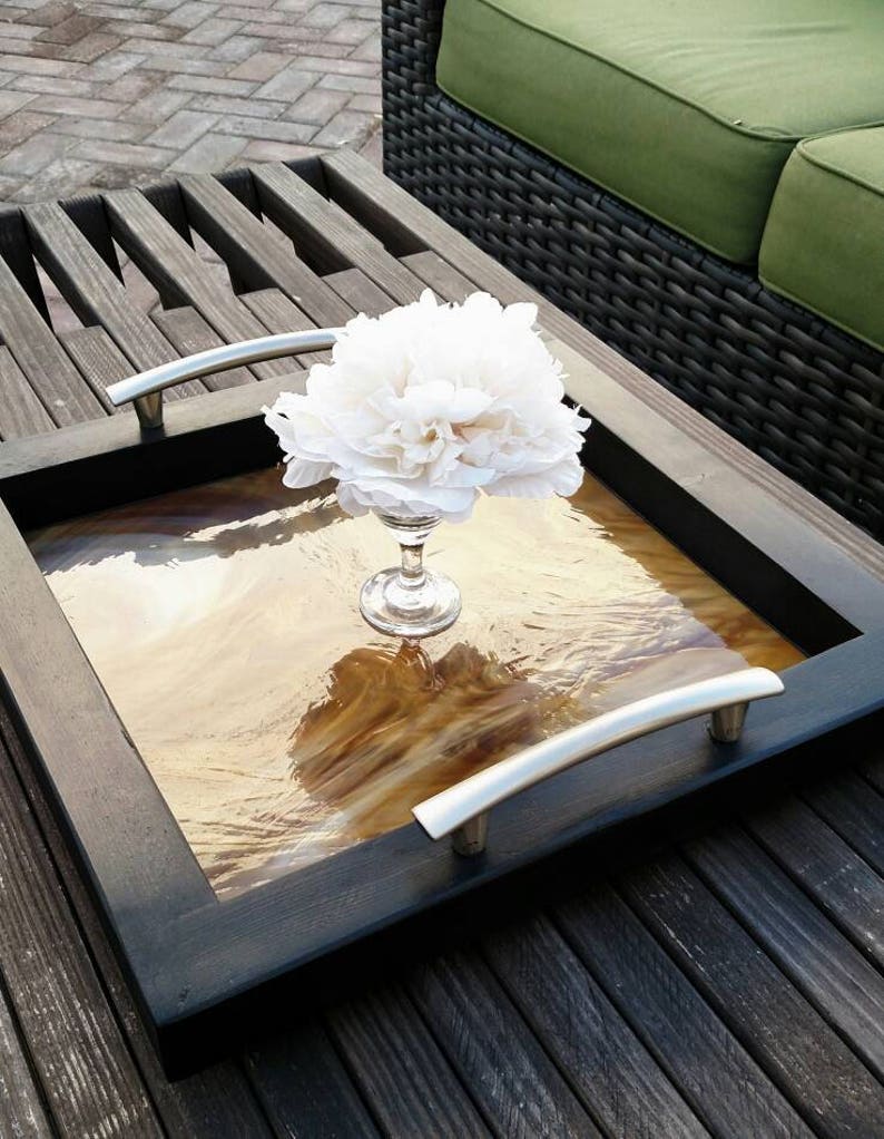 Serving Tray. Ottoman Coffee Table Centerpiece. Free Shipping. Etsy
