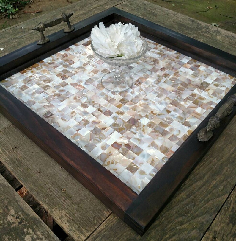 Serving Traycoffee Table Centerpieceottomanivory Cream Etsy