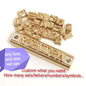 A Aangepaste volgorde T-slot alfabetset Wissel karakterstempels uit op leer Elk lettertype en elk formaat werken op pen aangepaste letters folietools