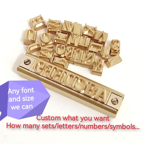 Custom T-Slot Alphabet Stamp Set, Leather & Wood Embossing