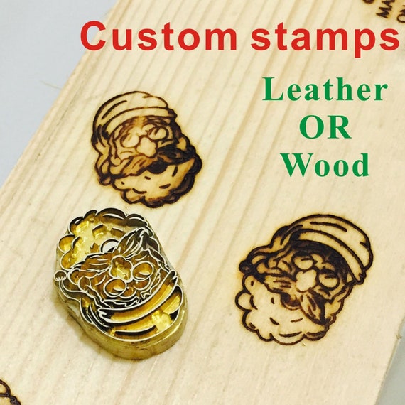 Custom Santa Claus Stamp for Leather, Wood, Clay