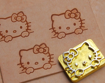Custom Leather Logo Stamp: Brass Wood Stamp with Screw