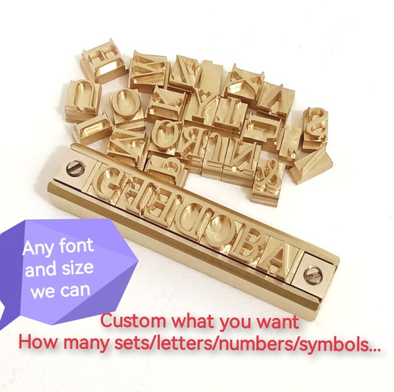 Custom T Slot Alphabet Stamp Set - Interchangeable Letters