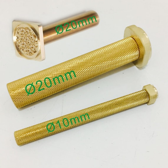 Knurling Handle for Leather Stamp, Custom Logo (10mm, 18mm, Ø20mm)