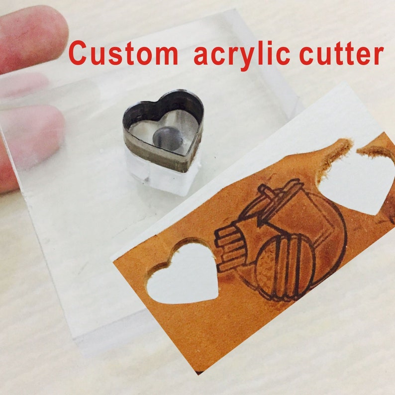 Custom acrylic cutter Leather cutter dies Leather dies Paper Etsy