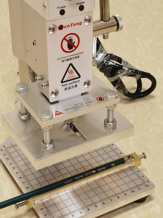 Professional Pencil Press Machine, Custom Foil Stamping with Pencil Holder