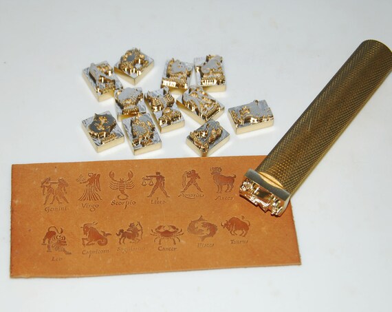 Custom Leather Stamp with Handle, Veg-Tan Embossing