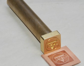 Custom Brass Leather Stamp with Hammering Handle