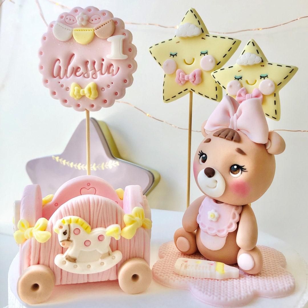 Bear Cake Topper /birthday Christening Baby Shower Cake - Etsy