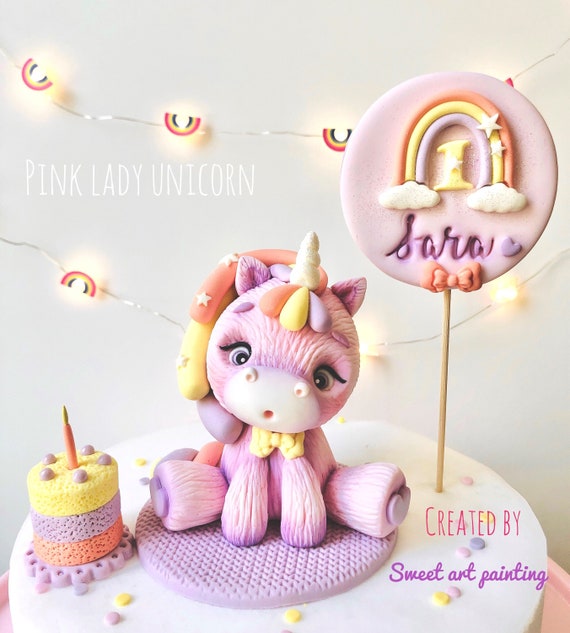 Packung mit 12 Cake Topper Set Rainbow Cloud Ballonform Cake Topper Cupcake 