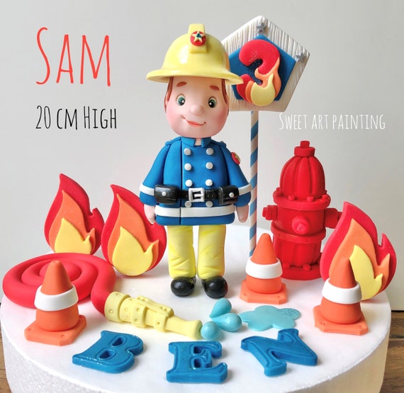 fireman sam cake topper figure