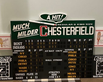 1953 Cleveland Municipal Stadium Replica Scoreboard Cleveland Indians with Working Clock