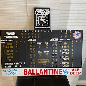 Yankee Stadium Replica Scoreboard 1950's New York Yankees Don Larsen ...
