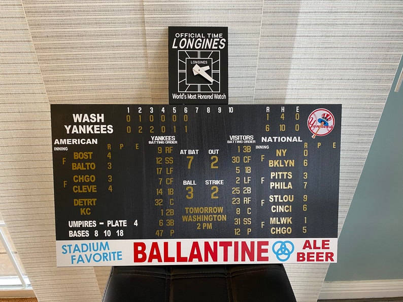 Yankee Stadium Replica Scoreboard 1950's New York Yankees | Etsy