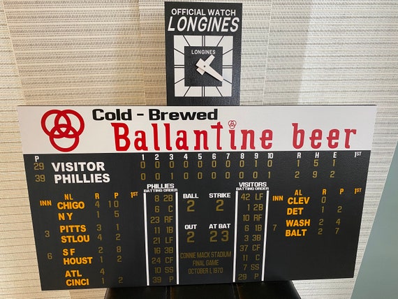 Connie Mack Stadium Replica Scoreboard: Phillies Baseball Wall Art