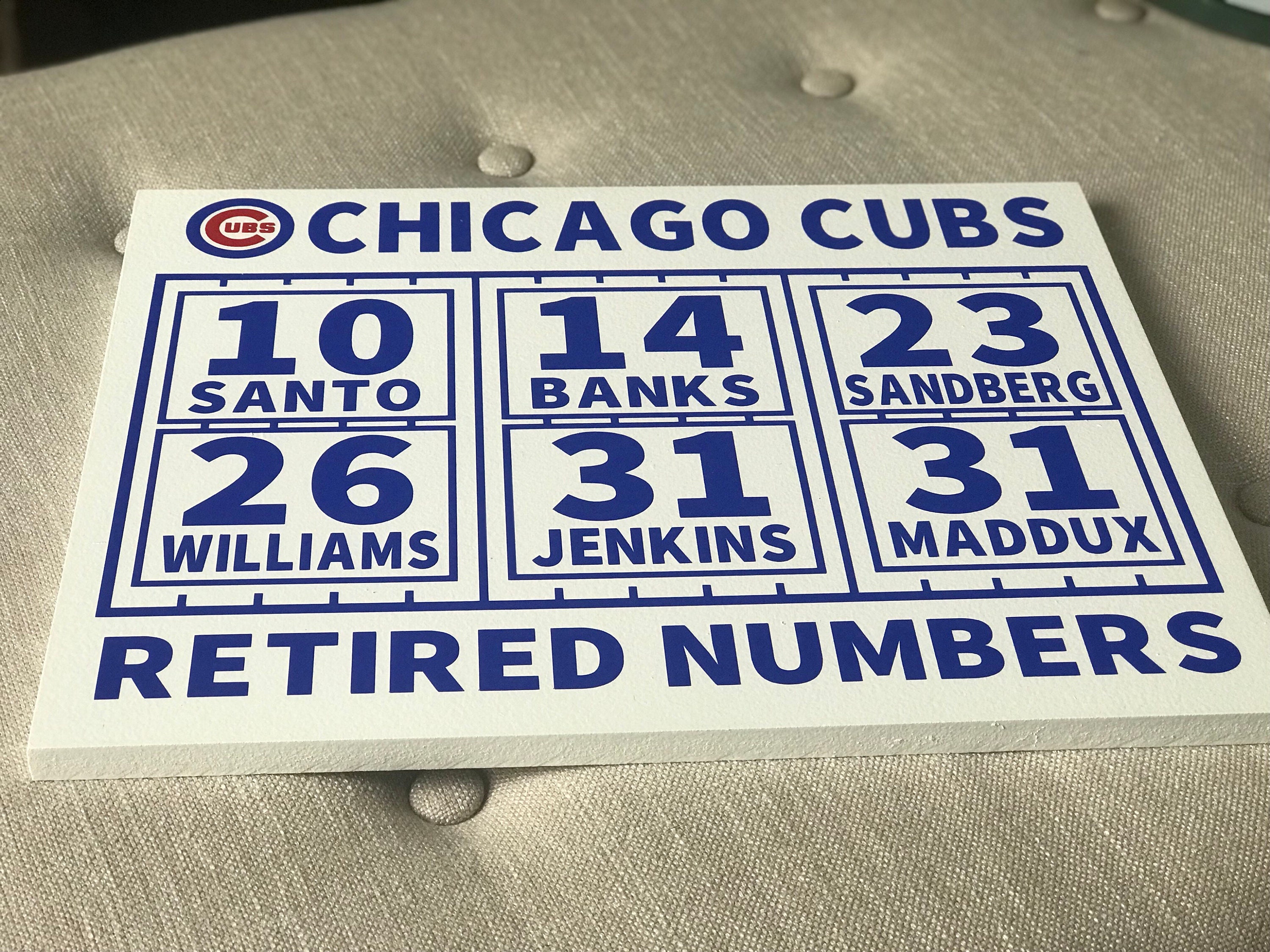 Chicago Cubs Retired Numbers Collectible Sign Memorabilia MLB -  Norway