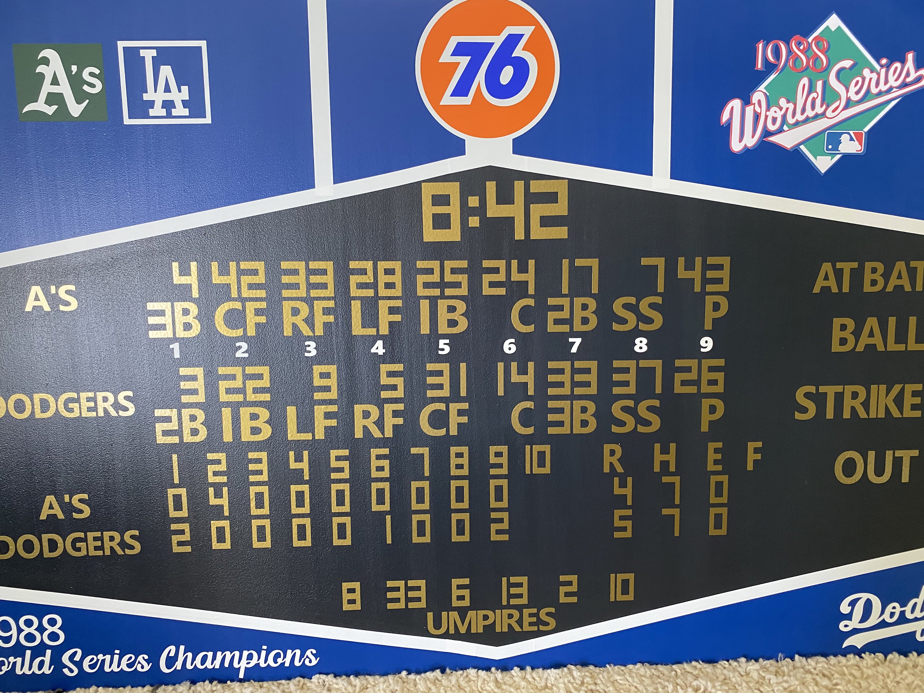 and Photo Paper. Print of Dodger Stadium Scoreboard Available on Canvas Matter paper