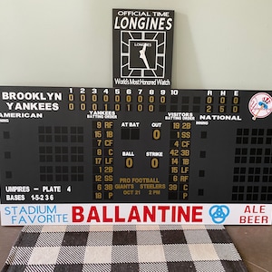 Yankee Stadium Replica Scoreboard 1950's New York Yankees Don Larsen Perfect Game Mickey Mantle ...