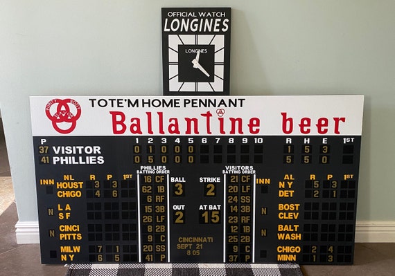 Connie Mack Stadium Replica Scoreboard: Phillies Baseball Wall Art
