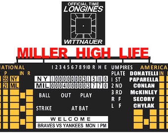 County Stadium Replica Scoreboard 1950's Milwaukee Braves Sign