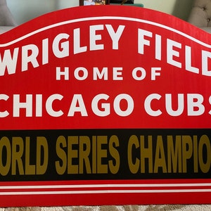 Chicago Cubs Wrigley Field Marquee |Choose Your Custom Message| Large 49&quot; x 30&quot; Chicago Cubs Marquee Kids Bedroom Basement Bar Free Shipping