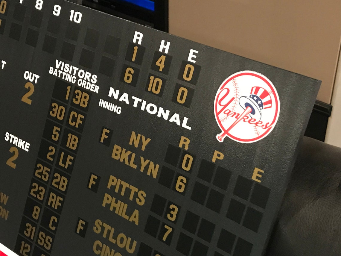 Yankee Stadium Replica Scoreboard 1950's New York Yankees | Etsy